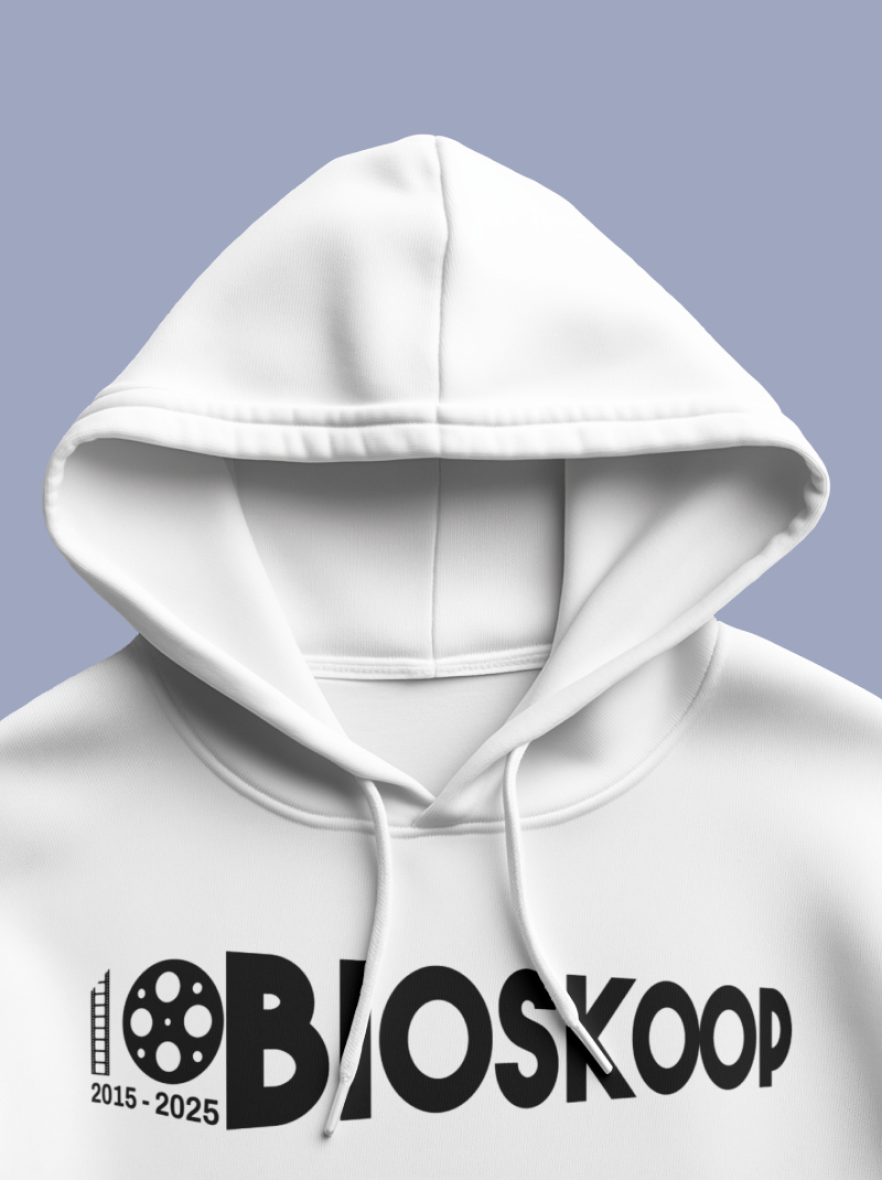 Bioskoop White Hoodie With 10 Logo Black